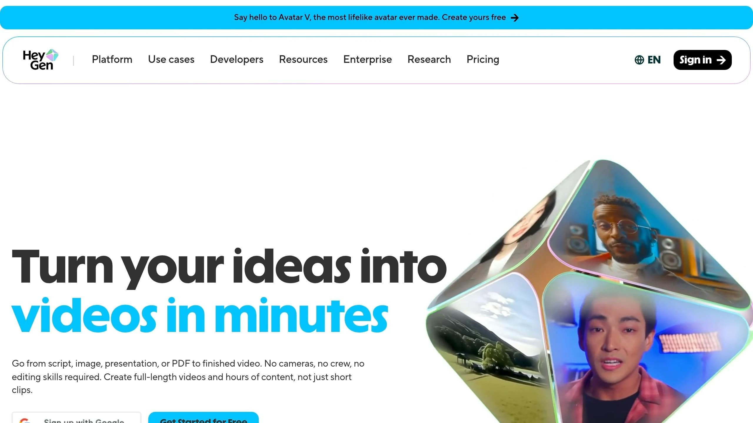 HeyGen AI avatar presenter and video translation tool