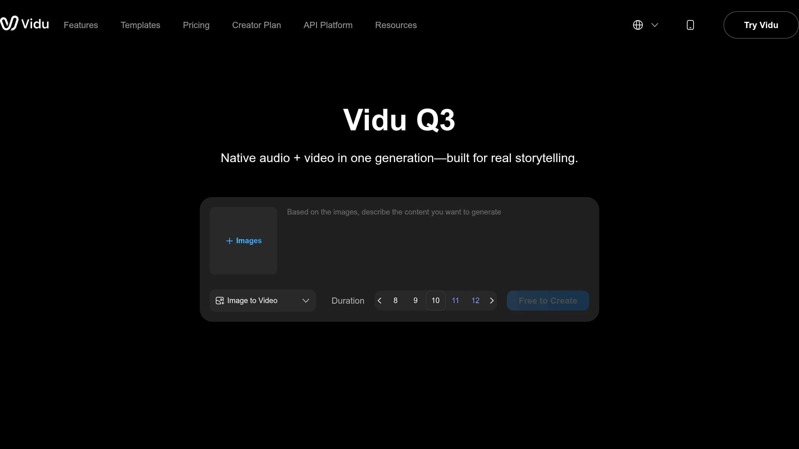 Vidu Q3 Pro professional AI video generation
