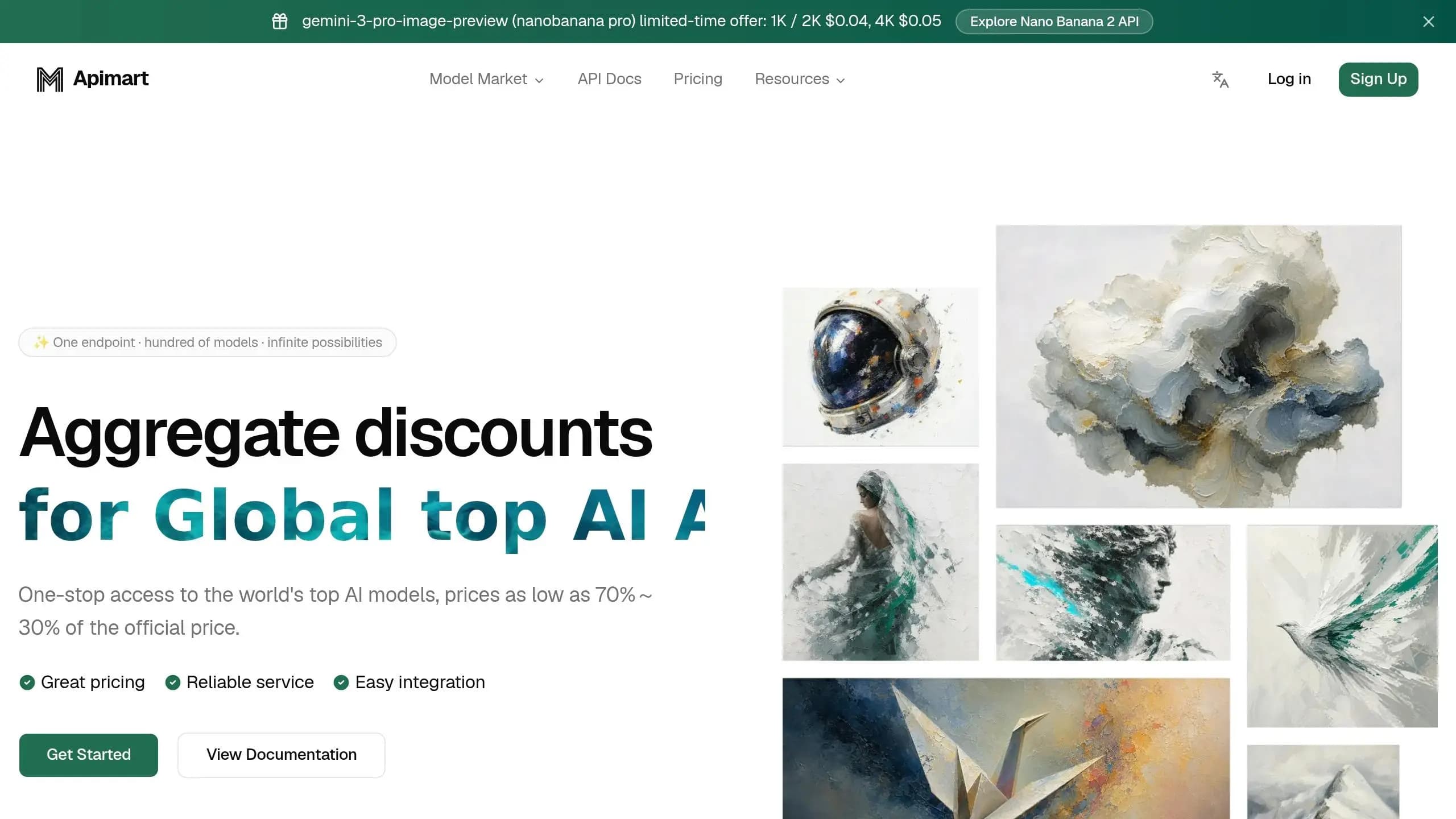 GccAi unified API dashboard for image-to-text models