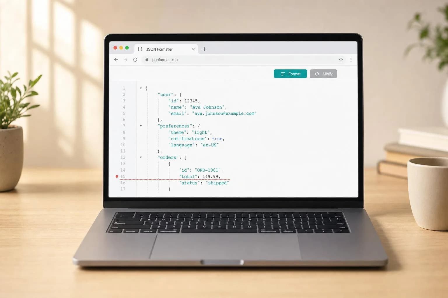 JSON 포맷터, 검증기 및 트리 뷰어