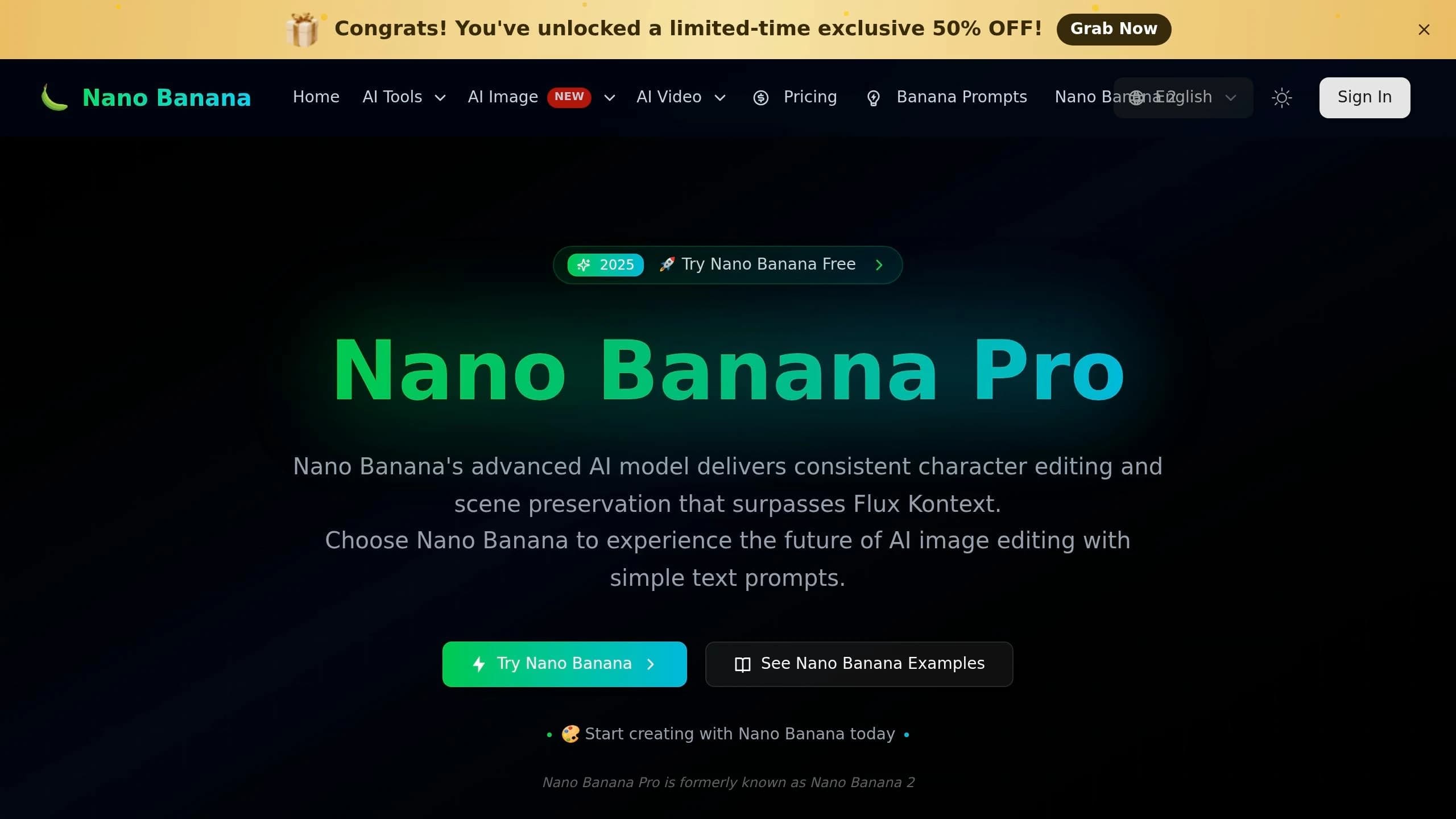 Nano Banana Pro AI image generator website