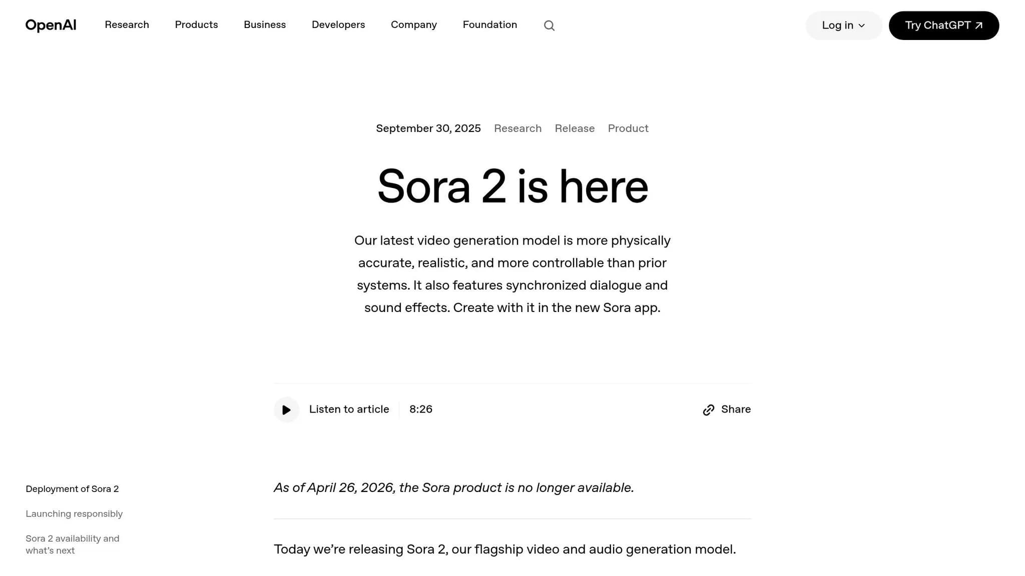 Sora 2