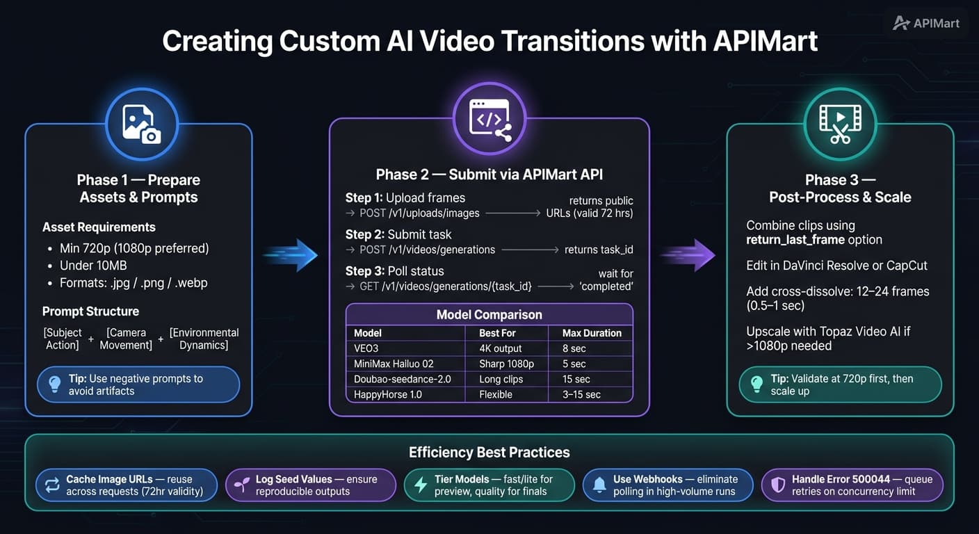 カスタム AI 動画トランジションを作る:エンドツーエンドのワークフロー