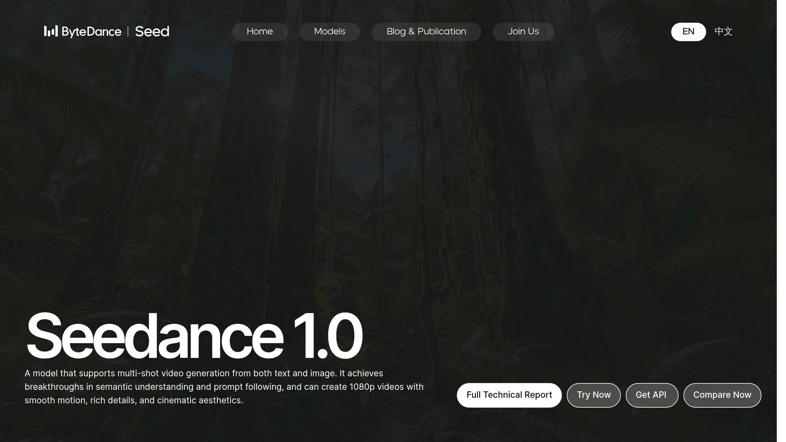 Seedance 1.0 Pro cinematic AI video generation interface