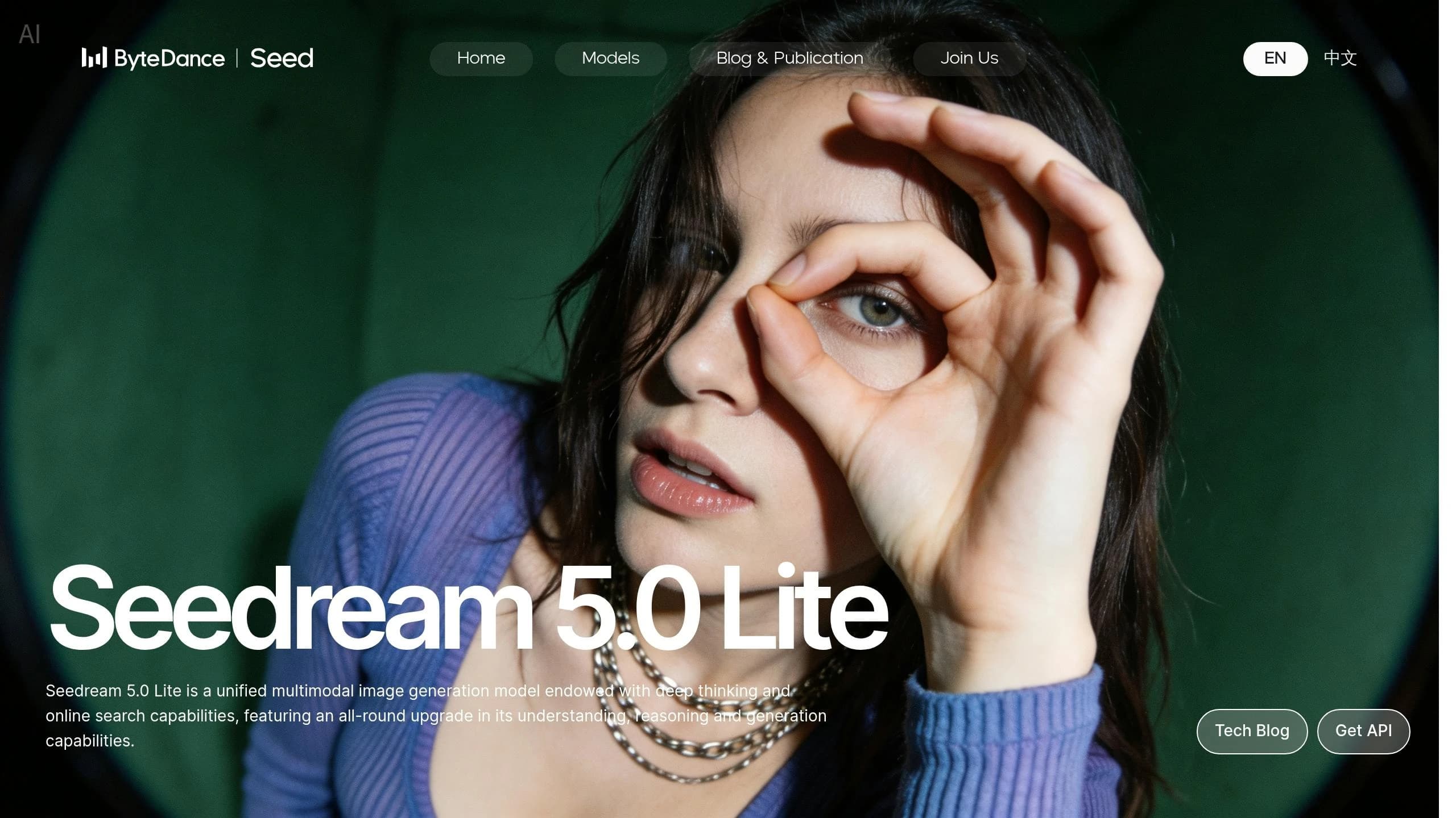 Seedream 5.0 Lite official page by ByteDance Seed