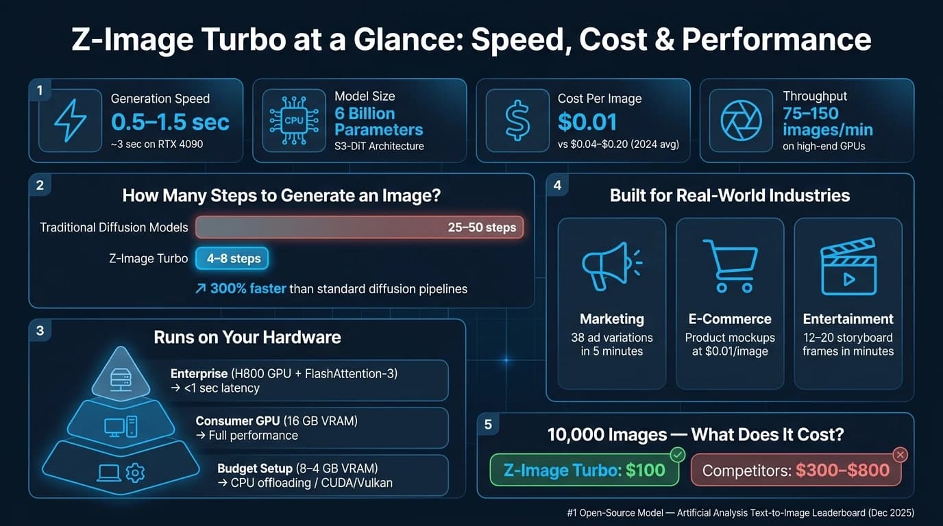 Z-Image Turbo versus traditional AI image generation on speed, cost and performance